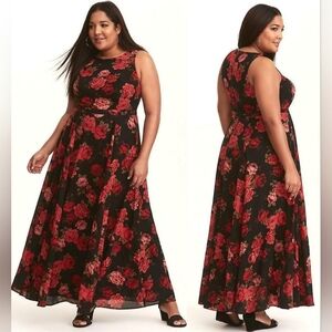 Torrid Georgette Floral Maxi Dress